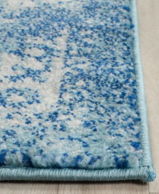  Evoke EVK256C Blue/Ivory 5'1" x 7'6" Area Rug