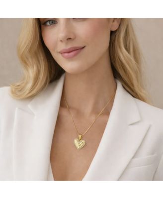 Marina “Love You” Pav&eacute; Heart Necklace