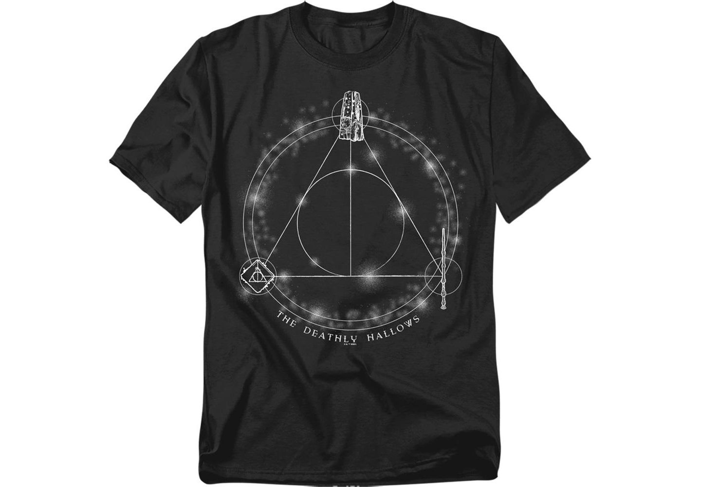 Мужская футболка Harry Potter Big & Tall Deathly Hallows Glow T, цвет: Чёрный — фото 1