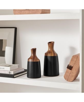 Milo Kande Carafe Modern Two Tone Tabletop Vase 