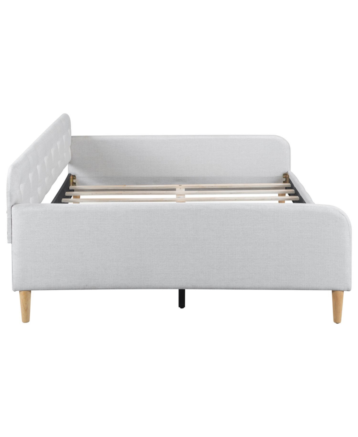 Streamdale Full Upholstered Daybed With 4 Support Legs, White