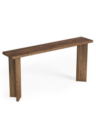 Solid Wood Console Table, 70.9-Inch Narrow Long Sofa Table, Farmhouse Entryway Table