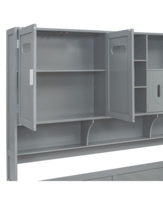 Twin Daybed with Drawers, Cabinet, & Shelf