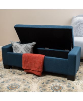 Lawton Fabric Storage Ottoman Contemporary Style With Ample Storage