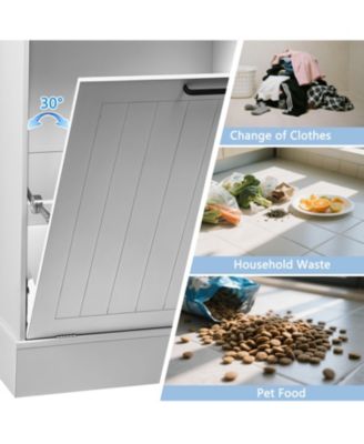 Tilt Out Trash Can Cabinet with Drawer