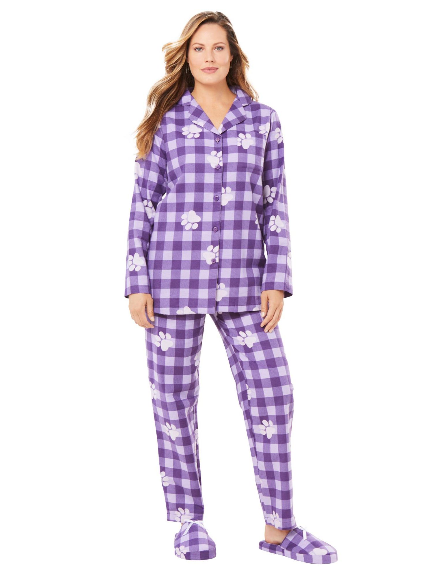 Women's Dreams and Co. Classic Flannel Pajama Set