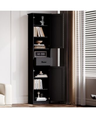 Streamdale 69" Tall Bathroom Storage Cabinet with Barn Doors & Drawer