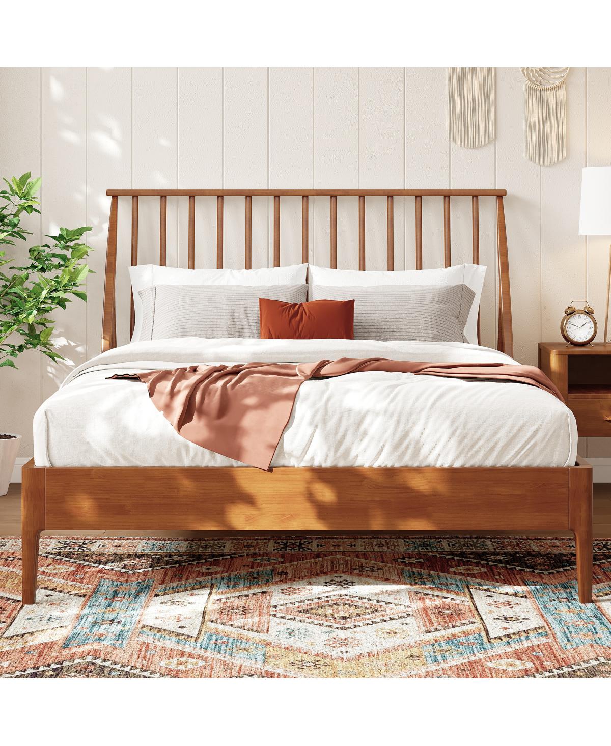 Streamdale Furniture Solid Bamboo Spindle Bohemian Mid-Century Modern