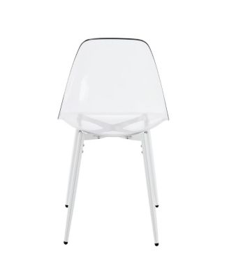 Streamdale dining chair, set of 4,metal leg, plastic seat