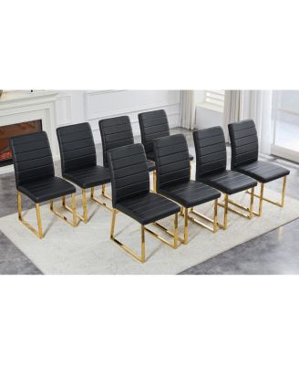 Streamdale 8-Pack Heavy-duty Chairs: 2.1" Cushion, Iron Frame, Home/Office Value