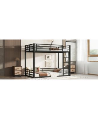 Metal Twin XL Bunk Bed Frame - Heavy Duty, Noise-Reduced