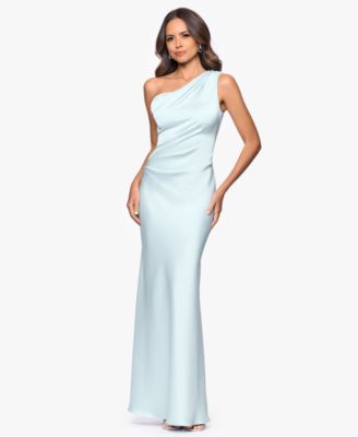 Petite One-Shoulder Sheath Gown