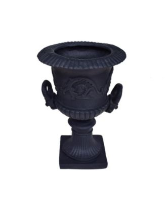 Romanesque Black Concrete Planter Durable and Stylish