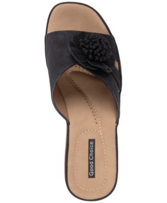 Women's Jenna Floral Slip-On Wedge Sandals