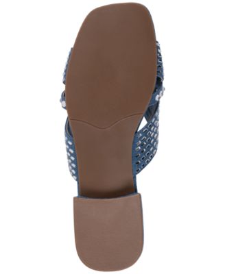 Women's Elara Rhinestone Crisscross Flat Sandals