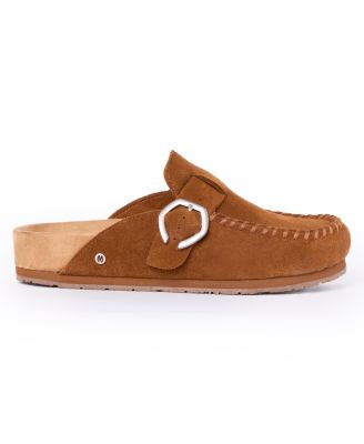Women's Suede Adjustable Buckle Clogs