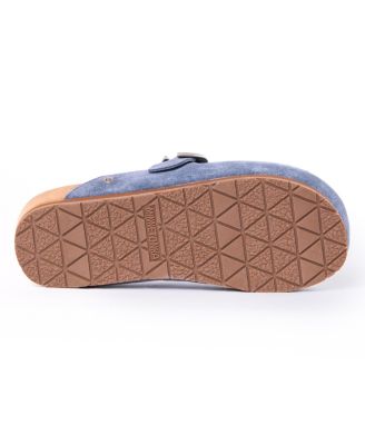Women's Suede Adjustable Buckle Clogs
