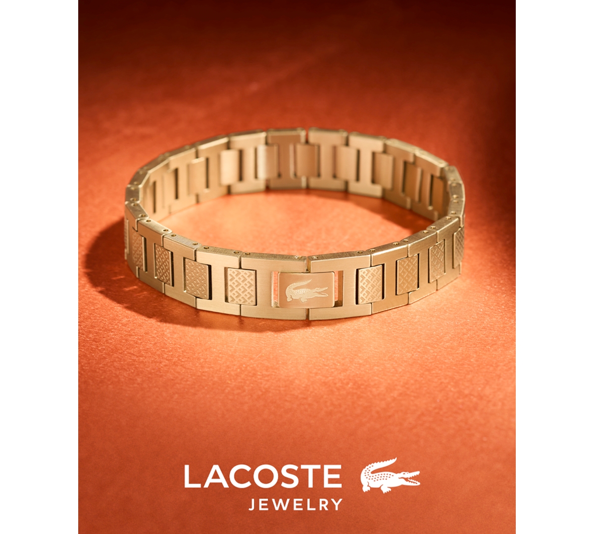 Lacoste Men's Metropole Silver-Tone Stainless Steel Bracelet