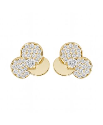Diamond (1/3 ct. t.w.) Earrings in 14k Gold Over Sterling Silver