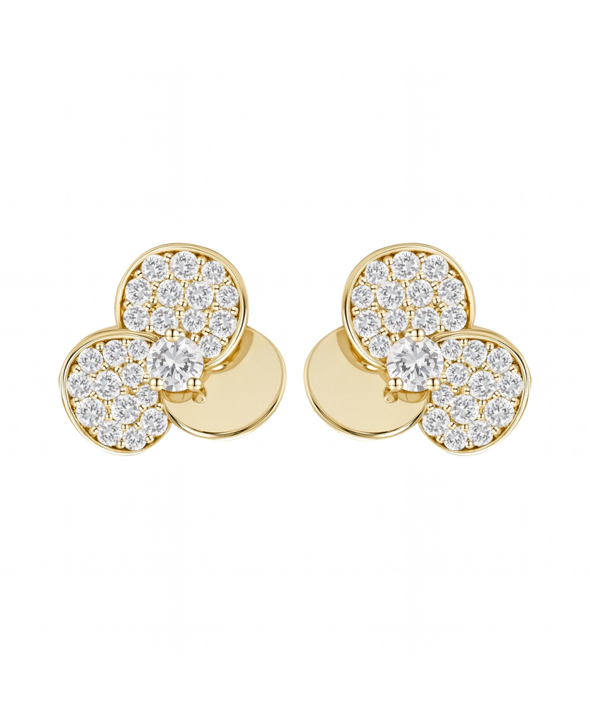 Macy's Diamond (1/3 ct. t.w.) Earrings in 14k Gold Over Sterling Silver