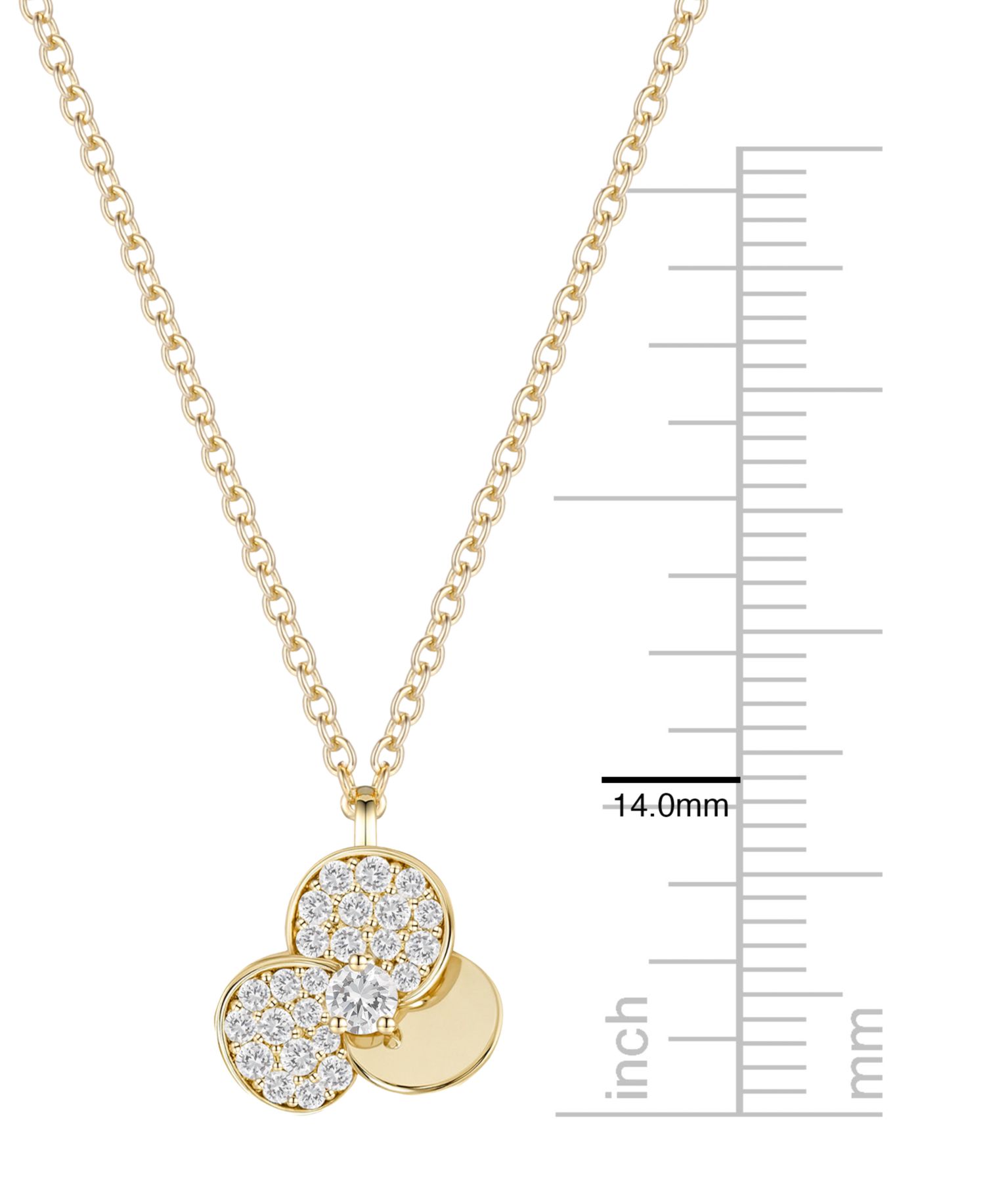 Diamond Pendant Necklace (1/3 ct. t.w.) in 14k Gold Over Sterling Silver
