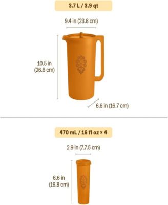 Retro Classic 5-Pc. Heritage Pitcher and Tumbler Set