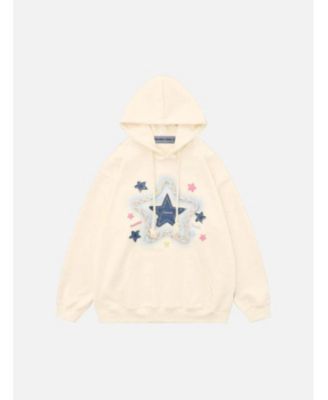 Women's Denim Star Applique Hoodie