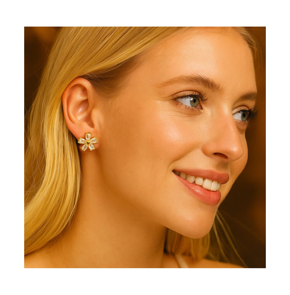 Hollywood Sensation Marisol Crystal Blossom Necklace & Earring Set