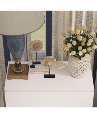 Nightstand with 3 drawers,Bedside table, For bedroom,White