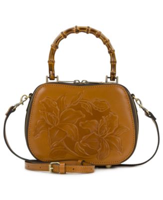 Patricia Nash Lara Small Floral Tooled Leather Top Handle