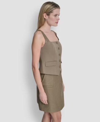 Women's Techy Sport Button-Up Vest Top