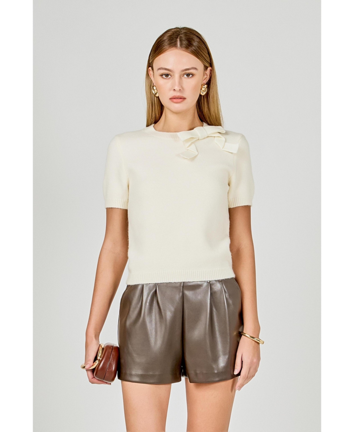 endless rose Women's Bow Detail Sweater