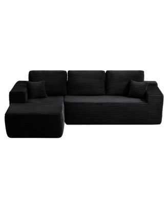 Streamdale 104" Cloud Sectional Sofa with L-Shape Chaise & Side Pockets, Left-facing