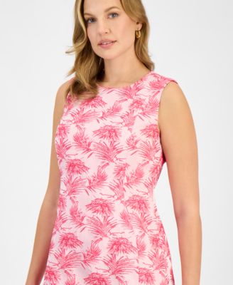 Women's Jacquard Sleeveless Sheath Dress