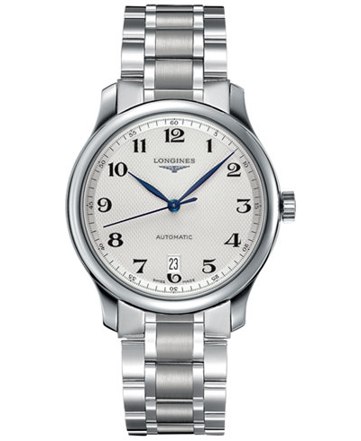 Longines Men's Swiss Automatic Master Stainless Steel Bracelet Watch 39mm L26284786