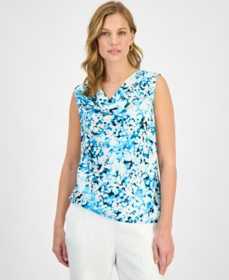 Women's Cowlneck Sleeveless Top, Regular & Petite