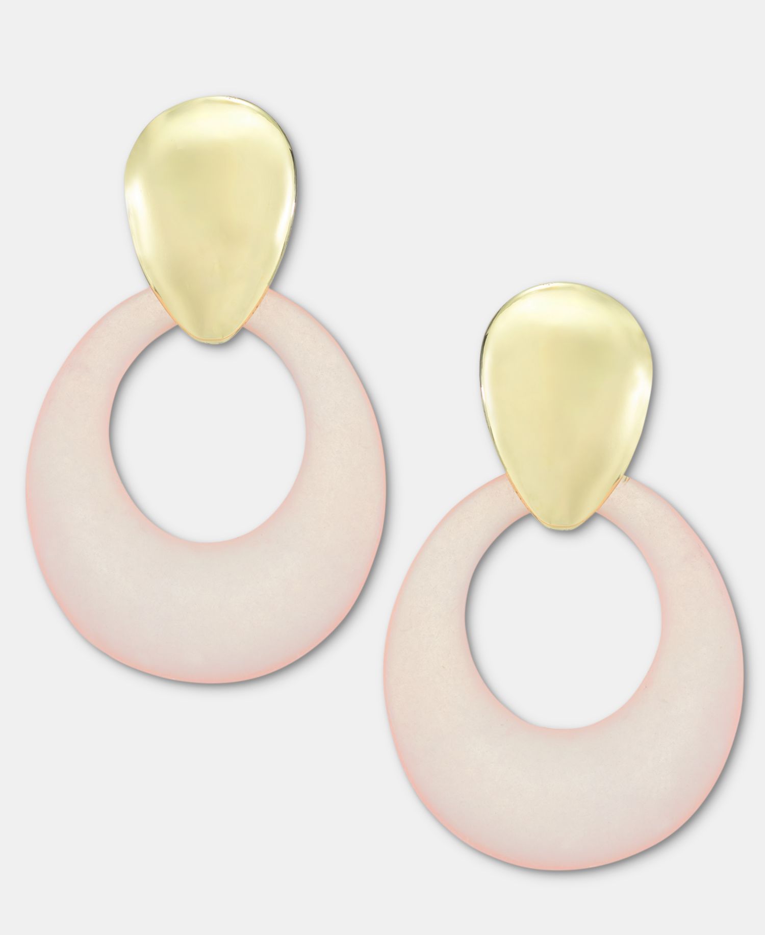 Open Disc Drop Earrings