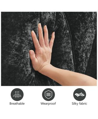  Soft Velvet Boneless Sofa, Ergonomic, No Assembly, Black