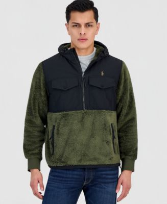 Polo Ralph Lauren Men's Hybrid Hooded Half-Zip Jacket - Macy's