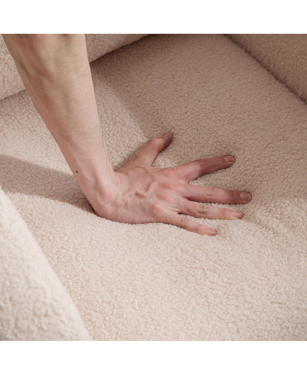 Streamdale Furniture Modern Accent Rocking Chair with Solid Wood Legs & Side Pocket