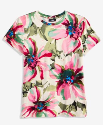 Women's Short-Sleeve Printed Crewneck T-Shirt