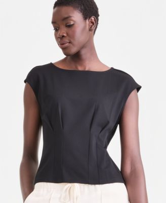 Women's Cap Sleeve Ponte Knit Top