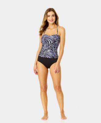 Women's Printed Strapless Tankini Swim Top