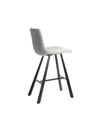 Modern Fabric Bar Stool with Metal Legs