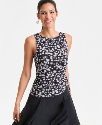 Women's Printed Mesh Sleeveless Top