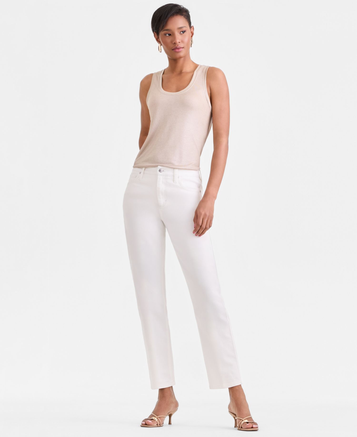 Women's High-Rise Straight Ankle Jeans