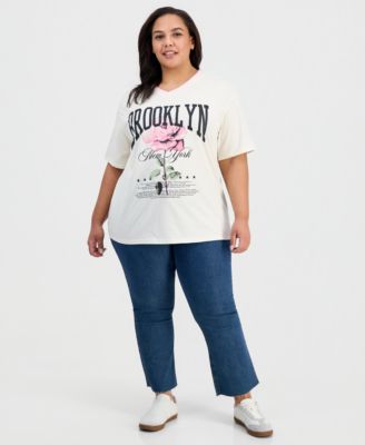 Trendy Plus Size Brooklyn V-Neck T-Shirt