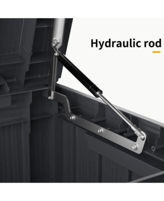 80 Gal. Waterproof Outdoor Resin Storage Deck Box with Lockable Lid