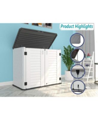 Mondawe HDPE 50" W x 29" D x 41" H Outdoor Storage Cabinet