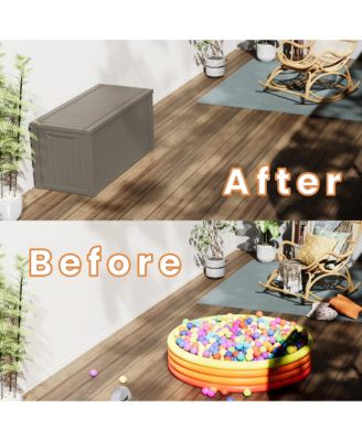  Mondawe 180 Gallon Weather Resistant Outdoor Storage Box For Decks